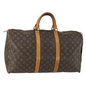 LOUIS VUITTON Monogram Keepall 50 Boston Bag M41426 LV Auth 159270